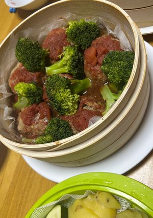 トマト缶で作るせいろ蒸しおからハンバーグ-レシピのメイン写真