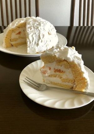 ロールケーキ生地deドームケーキ♪-レシピのメイン写真