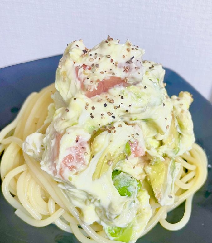 絶品。サーモンとアボカドの濃厚冷製パスタ-レシピのメイン写真
