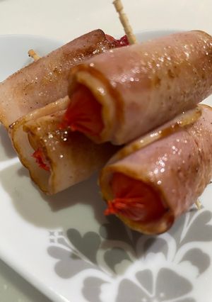 ウィンナーのベーコン巻き(お弁当)-レシピのメイン写真