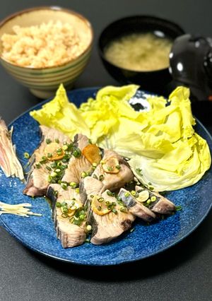 甘みと旨みたっぷり本鰹のガーリックステーキ-レシピのメイン写真