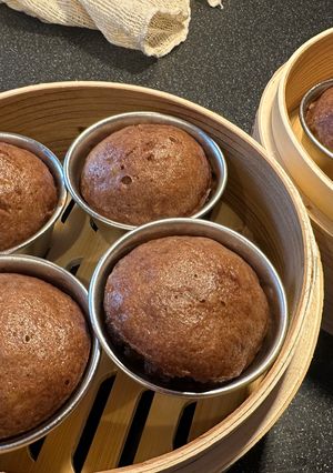 ⭐︎罪悪感なし⭐︎米粉でチョコバナナ蒸しパン-レシピのメイン写真