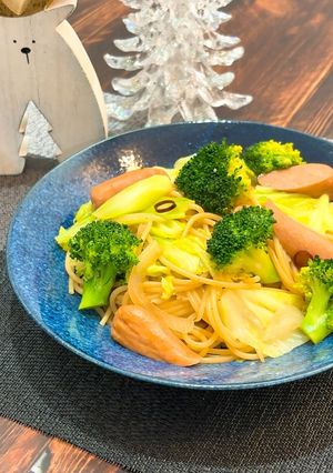 ブロッコリーとキャベツの和風パスタ-レシピのメイン写真