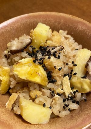 栗とさつま芋の炊き込みご飯☆ホクホク♪-レシピのメイン写真