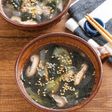 簡単♪長ねぎとしいたけの焼き海苔スープ