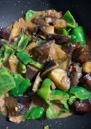 なすとピーマンのひき肉味噌炒め-レシピのメイン写真