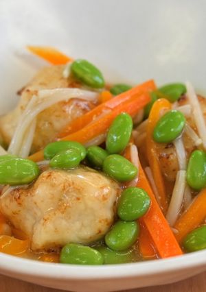 枝豆と鶏だんごのあんかけ　JAいるま野-レシピのメイン写真
