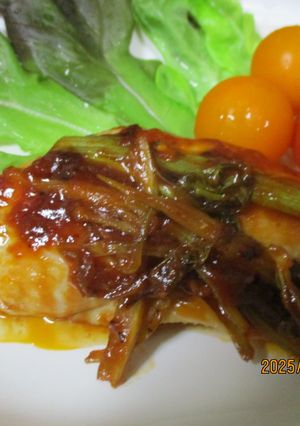 とり胸肉とセロリのケチャップ焼き😋-レシピのメイン写真