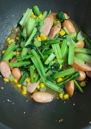 食べるごま油醤油麹で楽ちん葉物炒め-レシピのメイン写真