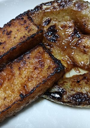 立派な玉ズッキーニのステーキ〜厚揚げを添えて〜-レシピのメイン写真
