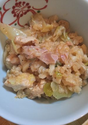 トマトジュースと鶏ささみとハムのおじや-レシピのメイン写真