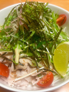 豚しゃぶサラダうどん〜ライム風味〜-レシピのメイン写真