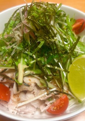 豚しゃぶサラダうどん〜ライム風味〜-レシピのメイン写真