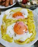 カレー風味の玉ねぎ巣ごもり卵※玉ねぎ消費