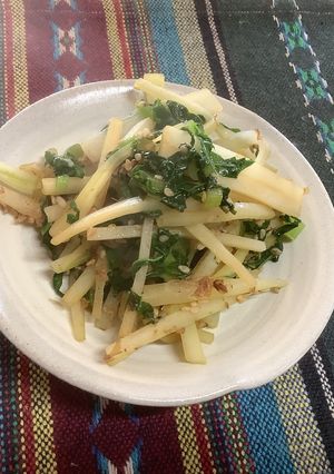 大根の皮と葉の炒め物-レシピのメイン写真