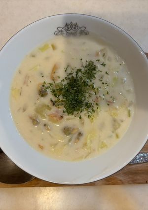 牛乳嫌いが食べれるクラムチャウダー-レシピのメイン写真