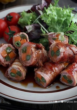 パクパク食べれる★いんげんと人参の肉巻き-レシピのメイン写真