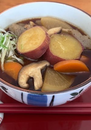 さつま芋入り豚汁♡皮付き野菜で栄養満点💯-レシピのメイン写真