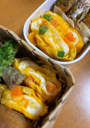ミックスベジタブルのコンソメ卵焼き-レシピのメイン写真