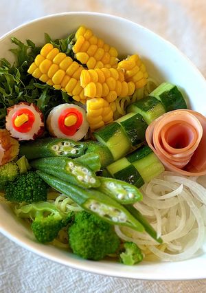 楽しくなっちゃう💕盛り付けサラダ🥗-レシピのメイン写真