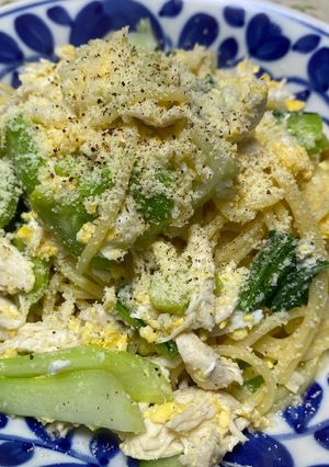 春のそら豆と卵のスパゲッティ-レシピのメイン写真