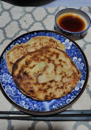 強力粉でネギと干しエビのお焼き-レシピのメイン写真