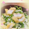 シンプルな水菜とキウイのサラダ♡