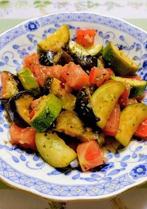夏の夕飯簡単トマトでさっぱりラタトゥイユ-レシピのメイン写真