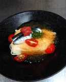 焼きイワシとそうめんジュレがけ