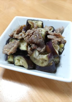茄子の豚味噌和え-レシピのメイン写真