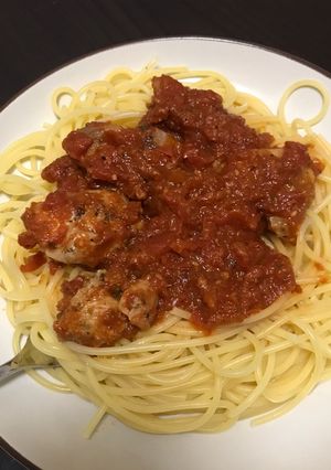 スパイシーチキントマトパスタ-レシピのメイン写真