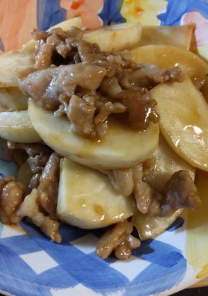 簡単かぶ豚こま肉ガリバタぽん炒め-レシピのメイン写真