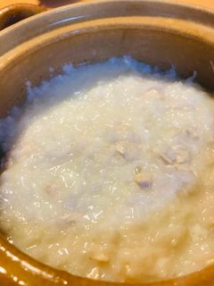 やさしいおかゆ●鶏胸肉と卵白の白いお粥-レシピのメイン写真