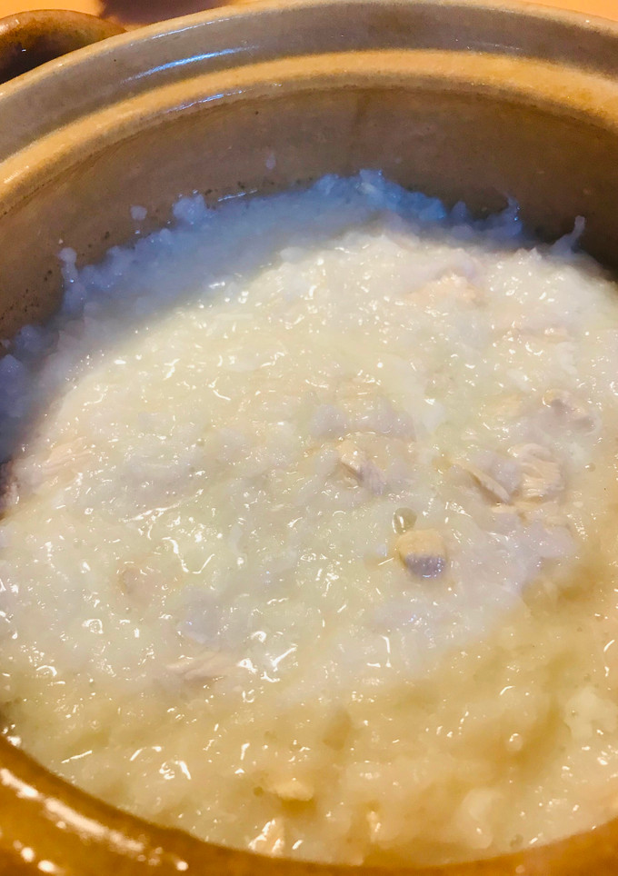 やさしいおかゆ●鶏胸肉と卵白の白いお粥-レシピのメイン写真