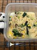 【牛乳でクリームパスタ】電子レンジ調理