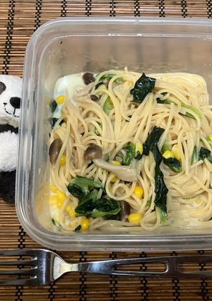 【牛乳でクリームパスタ】電子レンジ調理-レシピのメイン写真