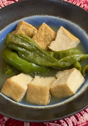 万願寺唐辛子と厚揚げの煮浸し 2-レシピのメイン写真