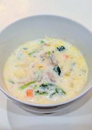 レンジでサバとポテトのクリームシチュー-レシピのメイン写真