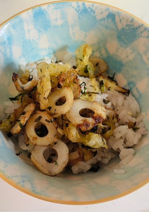 悪魔のふりかけ☆揚げ玉と大根の葉とちくわ-レシピのメイン写真
