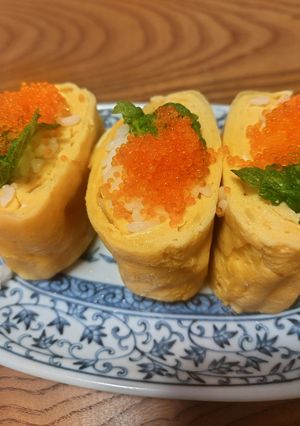 出汁巻玉子の飛びっこ寿司-レシピのメイン写真