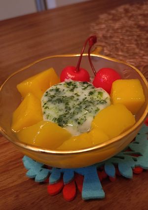 小松菜の杏仁豆腐-レシピのメイン写真