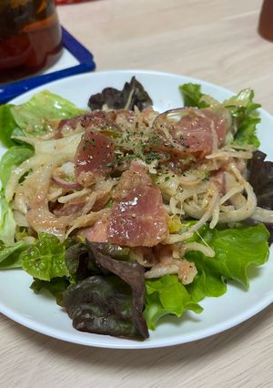 簡単カルパッチョ〜醤油わさび風味〜-レシピのメイン写真