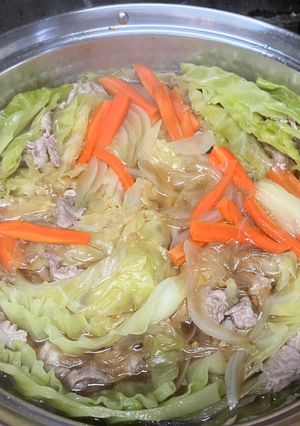 キャベツの豚肉ミルフィーユすき焼き味-レシピのメイン写真