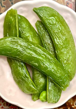 スナップえんどうのごま油炒め-レシピのメイン写真