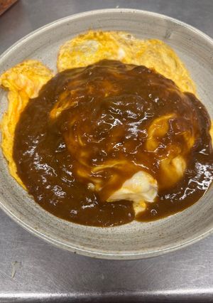 バターガーリックライスのオムライスカレー-レシピのメイン写真