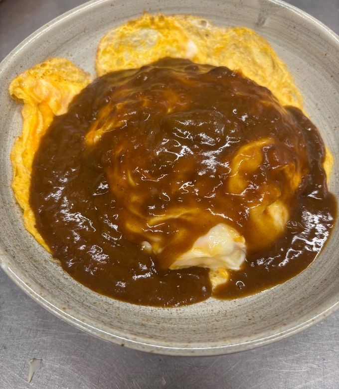 バターガーリックライスのオムライスカレー-レシピのメイン写真