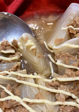 新玉ねぎとツナのレンジ蒸し-レシピのメイン写真