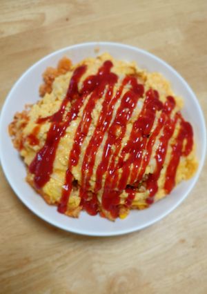 大皿、チーズオムライス-レシピのメイン写真