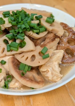 鶏のササミとれんこん煮-レシピのメイン写真