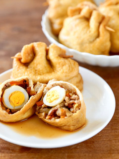 野菜取れる☆うずらたまごのハッピー巾着煮-レシピのメイン写真